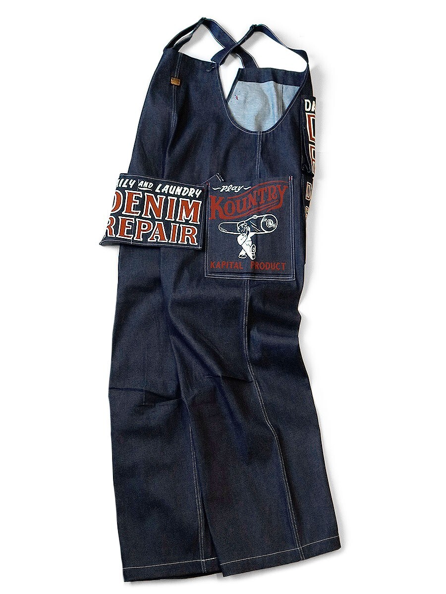 ASK availability First) Kapital Light Canvas Ad Overalls from