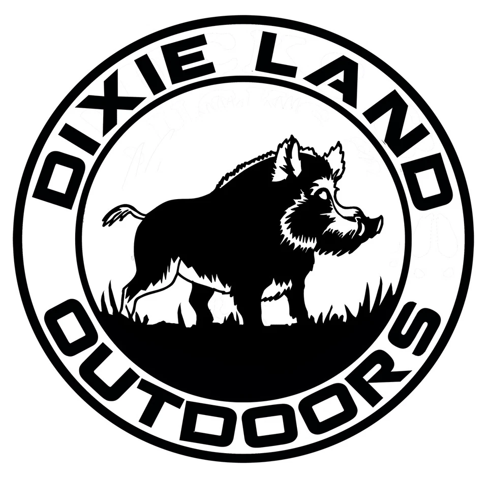 Dixie Land Outdoors Hog Hunting Logo Window decal sticker bow hunting archery