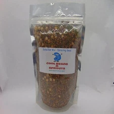 The Salad Bar Mix Seeds for Sprouting microgreens, "COOL BEANS n SPROUTS" Brand.