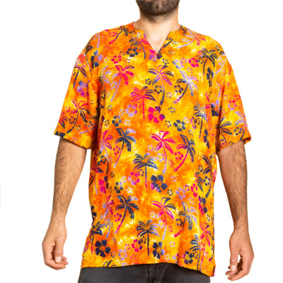 PANASIAM Freizeithemd, handmade, FAIR & natürlich Sommerhemd Hawaii Aloha shirt