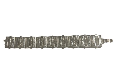 SILVER BARREL LINK BRACELET ROLLING BARREL BEADS FIDGET SPIN 6.5 x1