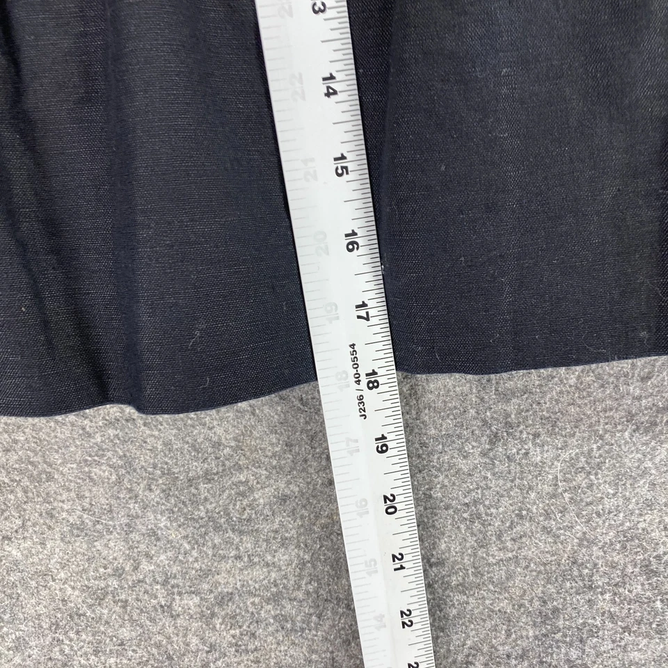 J. Falda Crew Mujer 0 Negra Línea A Midi Pull On Lino Forrada Cintura Elástica Informal Foto 4 de 4