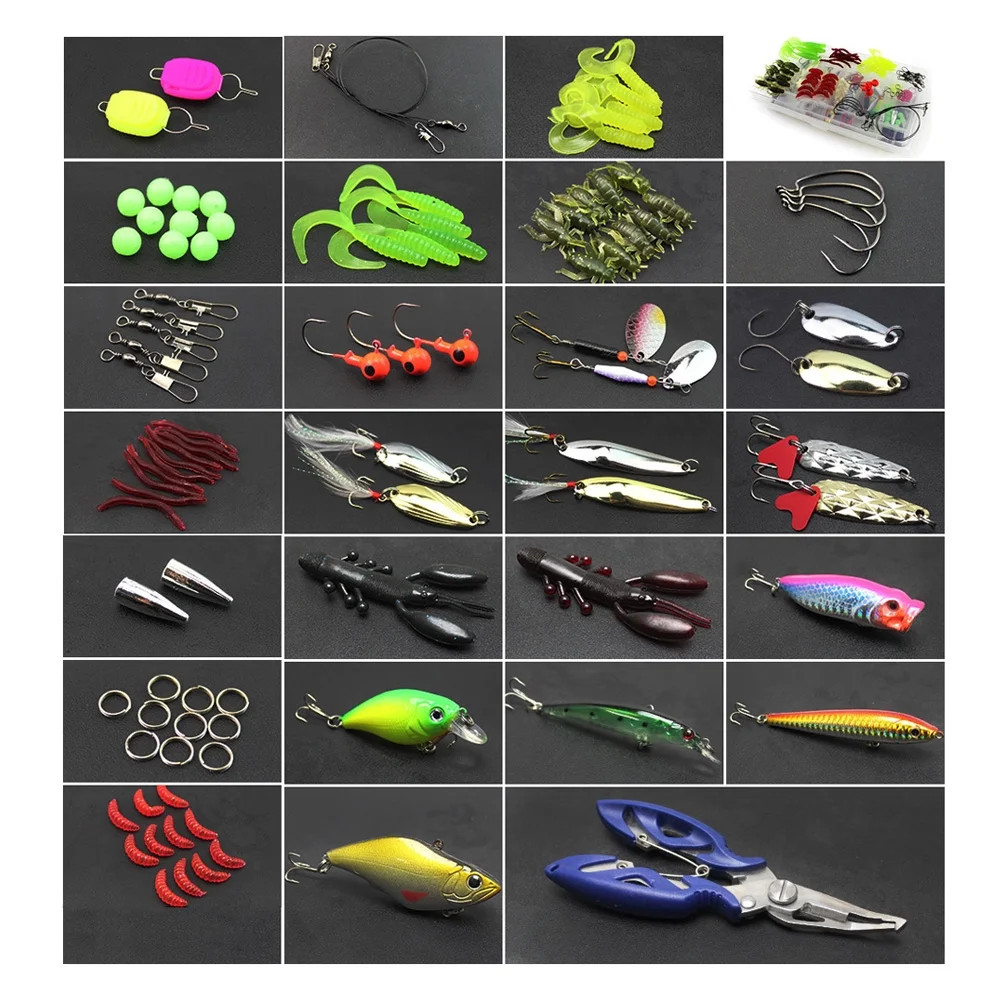 101 Pieces VARIETY Fishing Tackle  Hard Baits Soft Baits Topwater Lures Hooks - Image 5