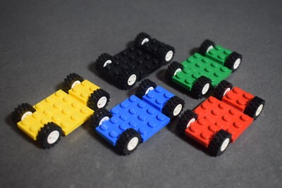 Lego 2441 Car Base with Wheels and Tyres 87414 4624 Pack of UK