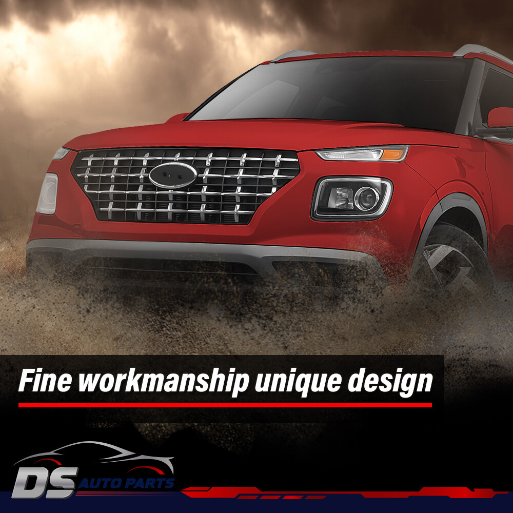 Front Bumper Radiator Grille W Chrome 86350K2010 Fit For 20-23 Hyundai Venue