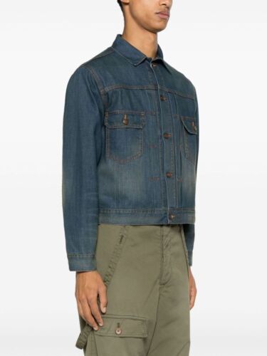 Maison Margiela Jeansjacke Dirty Effect Plissee Gr. 50 - Bild 12 von 18