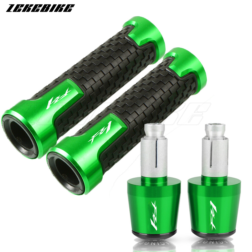 Handles Bar Grips & Ends Caps Plug Set For Yamaha FZ1 FZ6/6N/6R FZ07 FZ