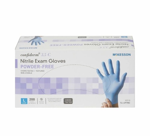 Guante de examen McKesson Confiderm 3.5C sin polvo GRANDE 14-6978C 200 por caja - Imagen 2 de 6