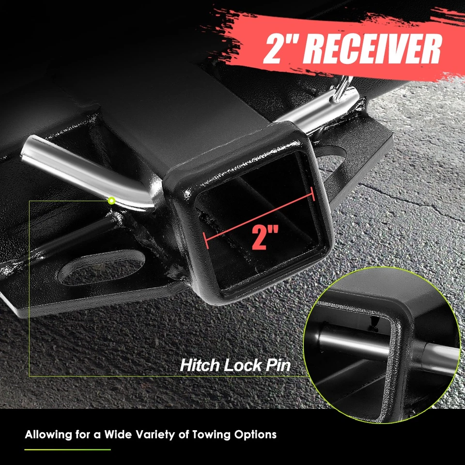 Kit de remolque receptor de enganche de remolque clase 3 parachoques trasero 2" para Jeep Wrangler 97-06 Foto 3 de 4