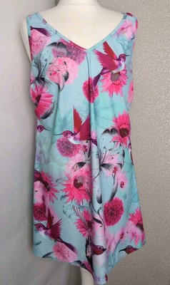 Bodyflirt pink floral elasticated Swimwear Bikini Top Size 16