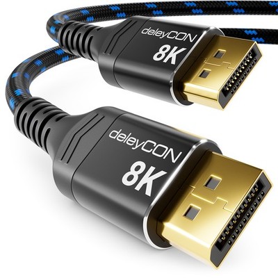0,5m DisplayPort Kabel 1.4 DP Kabel 8K@60Hz 4K@165Hz UHD WQHD HDR Monitor Beamer