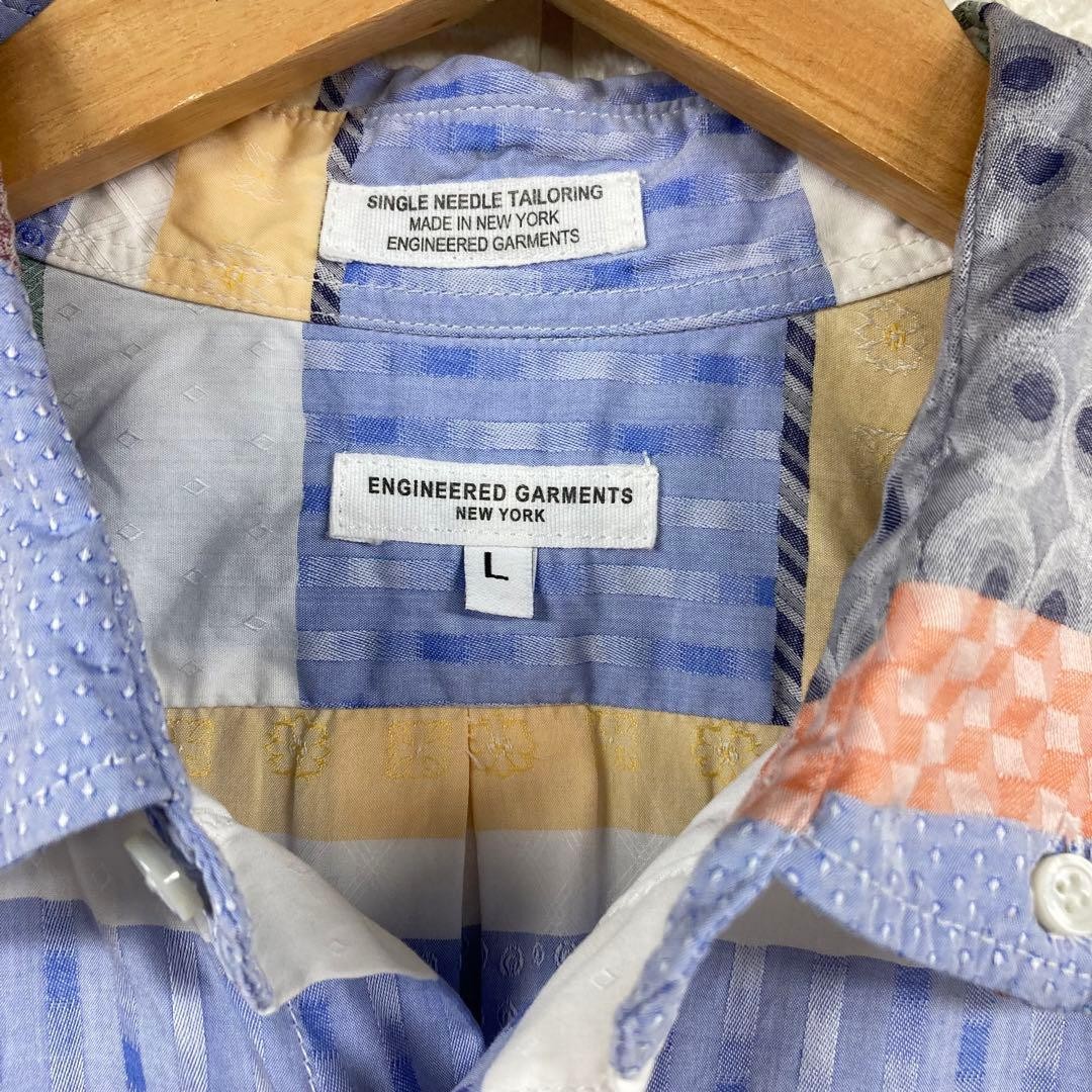 Engineered Garments All-Over Pattern Linen Long S… - image 4