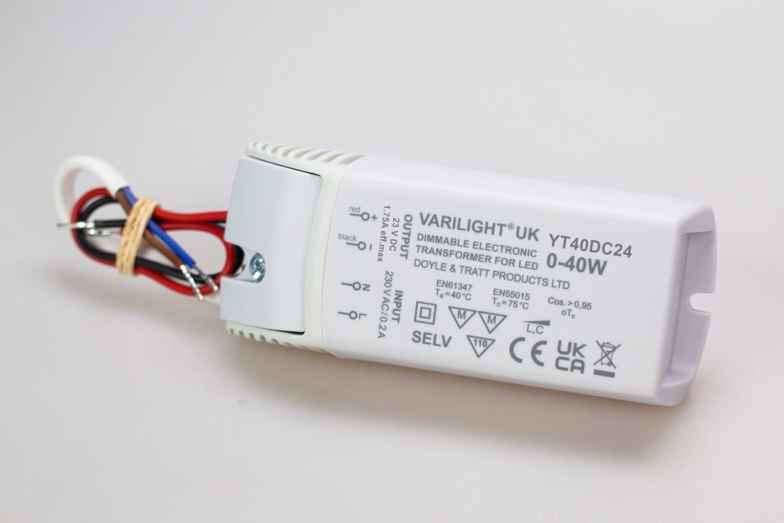 Varilight YT40DC24 230V AC to 24V DC Dimmable Driver for LED Strip (max 40W)