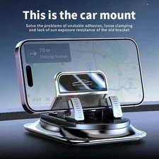 Car Mount Holder 360 Degree Swivel Dashboard Sticky Mat Phone Support Bracket