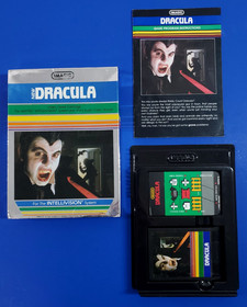 iMagic DRACULA Intellivision CIB Vintage Video Game Manual Overlays Complete
