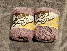 Lily Sugar 'n Cream cotton yarn Lilac mix dye Lot Of 2