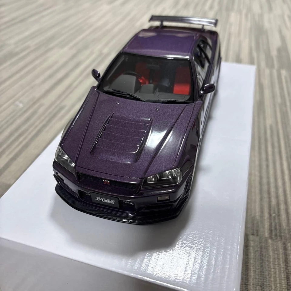 Mini auto Kyosho OTTO 1/18 Nissan R34 GTR Z-Tune viola limitata 2000 pezzi - Immagine 2 di 4