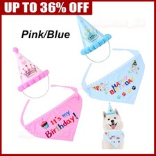 Cute Party Hat Cotton Triangle Scarf,Great Puppy Dog Birthday Outfit Gift