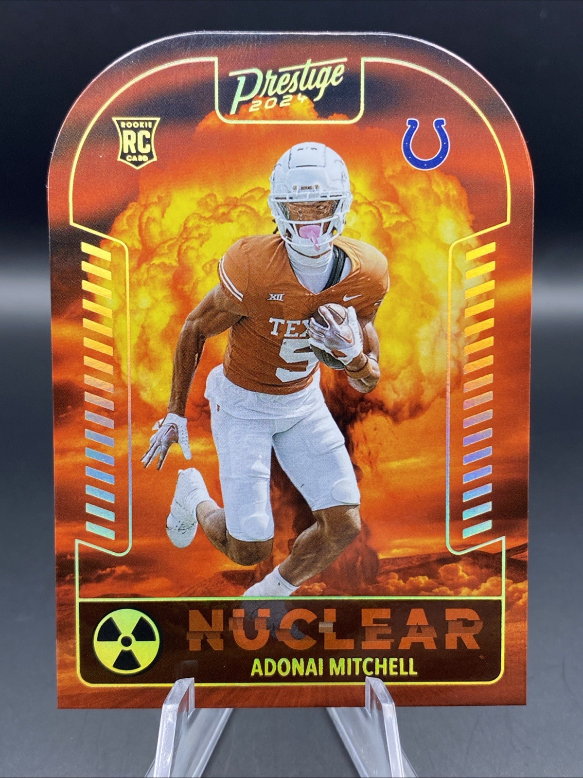 2024 Panini Prestige #N-AML Adonai Mitchell Nuclear Rookie Case Hit SSP