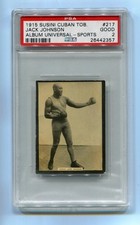 1915 Henry Clay Bock Susini Cuban Album Universal 217 Boxing Jack Johnson PSA 2