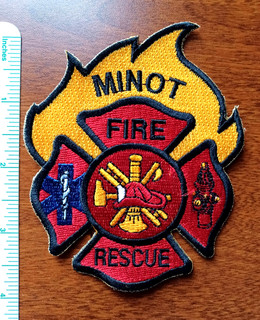 MINOT North Dakota Fire & Rescue patch : firefighting : ALMOST GONE!