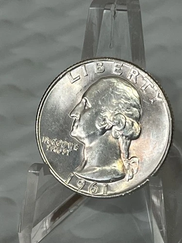 1961 D Washington Quarter BU Uncirculated  90% Silver 25c US Coin # TAC- 132