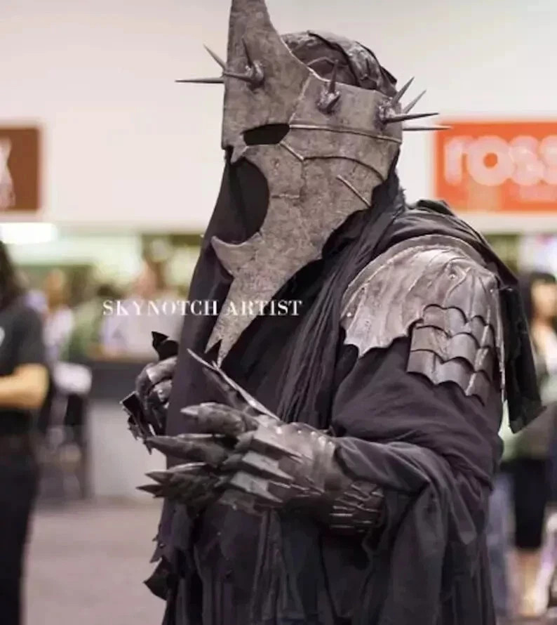 Traje completo Dark Nazgul Señor de los anillos Bruja Rey de Angmar Disfraz X...