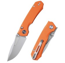 Remette Rt-rhino Rngd3 Orange G10 Ss Drop Point Plain Liner Lock Edc Remette Rt-rhino Rngd3 Orange G10 Ss Drop Point Plain Liner Lock Edc