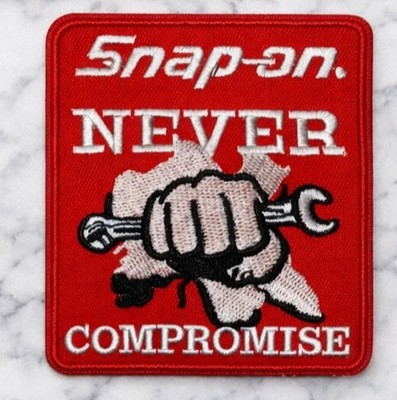 SNAP ON TOOLS EMBROIDERED IRON ON PATCH 3''X3.5'' FREE SHIPPING AND TRACKING