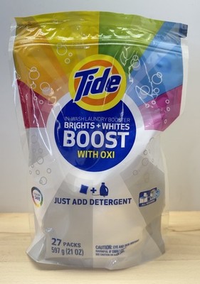 Tide In-Wash Laundry Booster BRIGHTS & WHITES BOOST With Oxi 27 Count