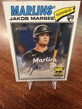 2026 Topps Heritage Jakob Marsee RC “Real One” On Card Auto Marlins Rookie Cup
