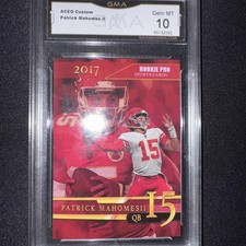 2017 Rookie Pro Sports Card Patrick Mahomes KC Chiefs RC Rookie Card