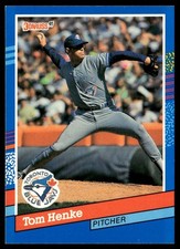 1991 Donruss Tom Henke Toronto Blue Jays #205