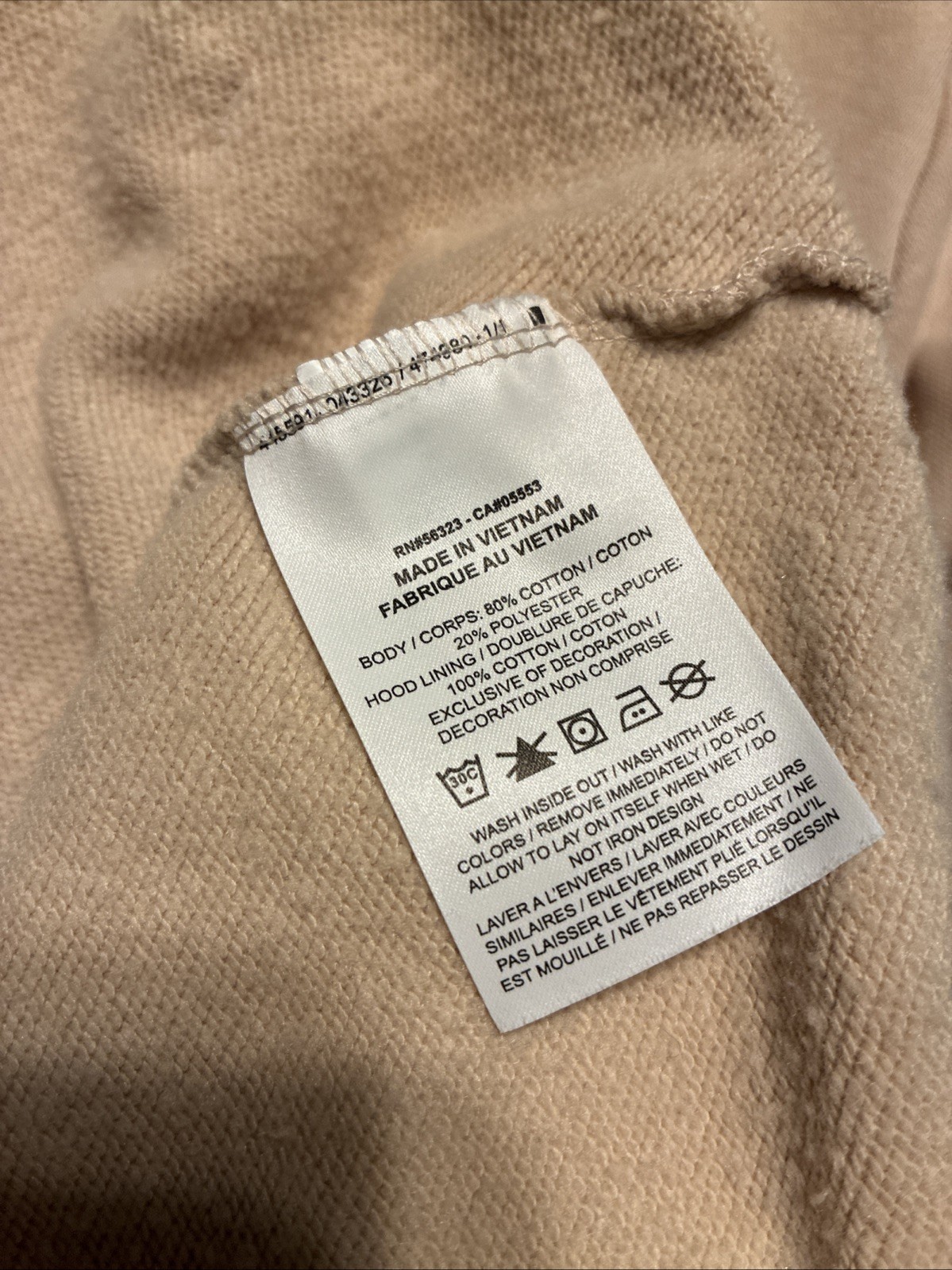 nike solid beige long sleeve Pullover Hoodie Swea… - image 5