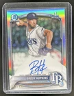 2025 Bowman Brody Hopkins Chrome Auto Refractor 1st Prospect #/499 Rays
