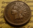 1909 Indian Head Cent  High Grade Coin  #M20