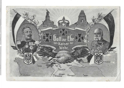 Nr 56577 Top PK Kaiser Franz Josef  + Kaiser  Wilhelm Gott zur Ehr 1915
