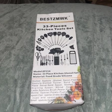 Kitchen Utensil Set-Silicone Cooking Utensils-33 Kitchen Gadgets & Spoons for...