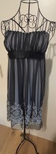 Teeze Me Black Sheer Strapless Sequenef Dress Sz S Formal Party Wedding