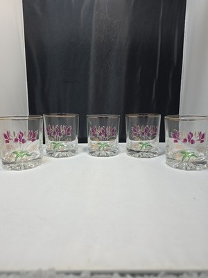 Vintage Golden Trim Cerve DeValbor Rocks Glasses MCM 8oz (5 Available)