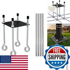 TBMSEK 9" In-Ground Basketball Hoop Anchor Kit, Heavy-Duty 4mm Steel Anchor