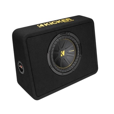 Kicker Autoradio CompC 10 Zoll Thin Profile Loaded Enclosure 2 Ohm 500W Max Power