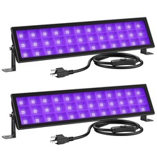 2 Pack Black Light Bar, LED Blacklight with Plug and Switch, IP66 Waterproof ...