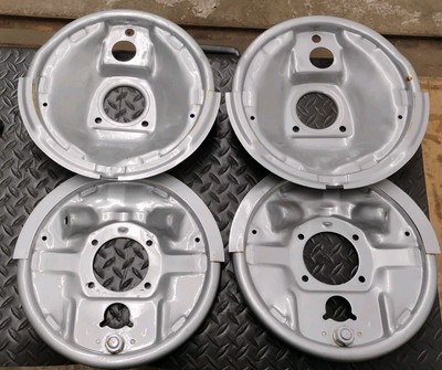 Chevy Impala 1963-64 Full Size Front Rear Brake Backing Plate Set Powder Coated