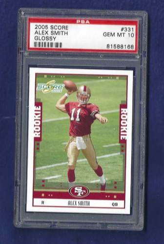 Alex Smith San Francisco 49ers Football Trading Cards Score Rookie GR10 PSA SLAB