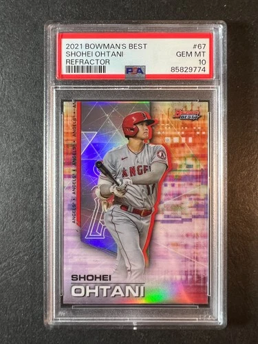 2021 Bowman's Best Refractor Shohei Ohtani #67 PSA 10 GEM MINT