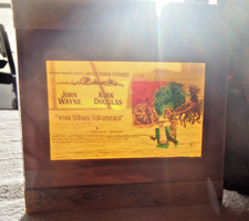 John Wayne & Kirk Douglas magic lantern glass slide 1967 movie THE WAR WAGON