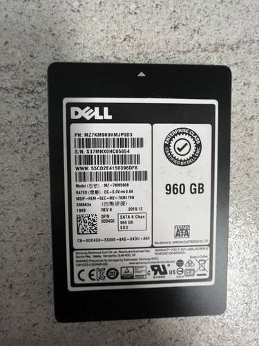 4x Dell 960GB SSD SATA 2.5" (Samsung PM863a / MZ-7KM960) Enterprise – getestet