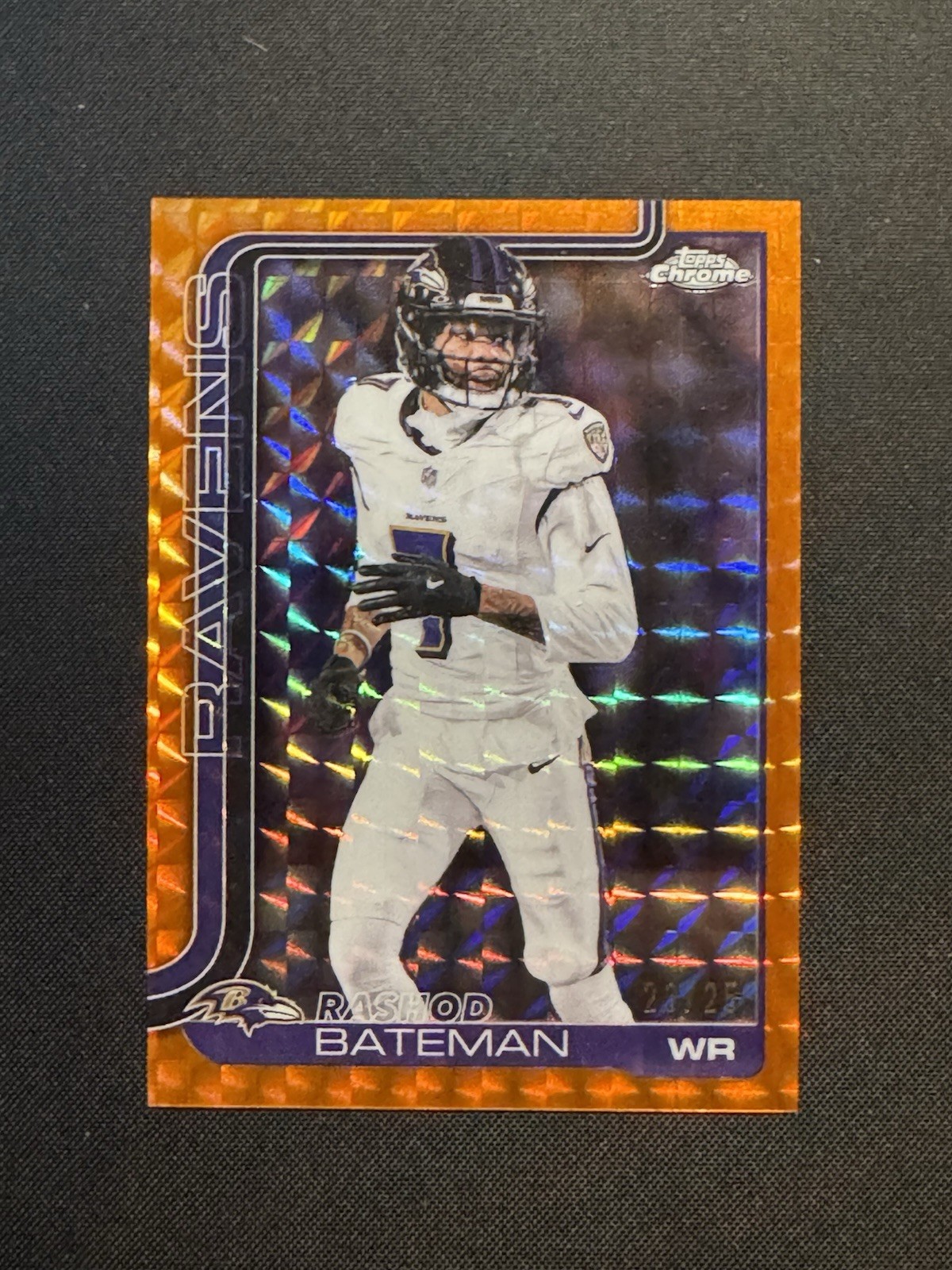 2025 Topps Chrome Rashod Bateman #21 Orange Geometric /25