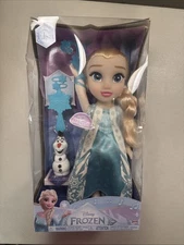 Disney Frozen My Singing Friend Elsa 14" Doll With Olaf & Accessories Let It Go.